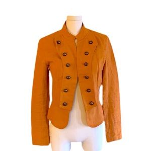 Zara vintage linen military jacket